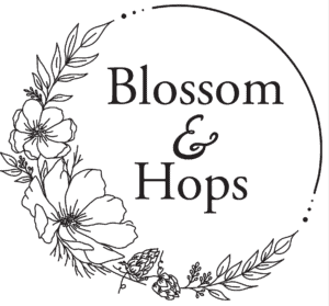 Blossom and Hops Logo black on white